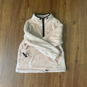 Pink zip up sweater